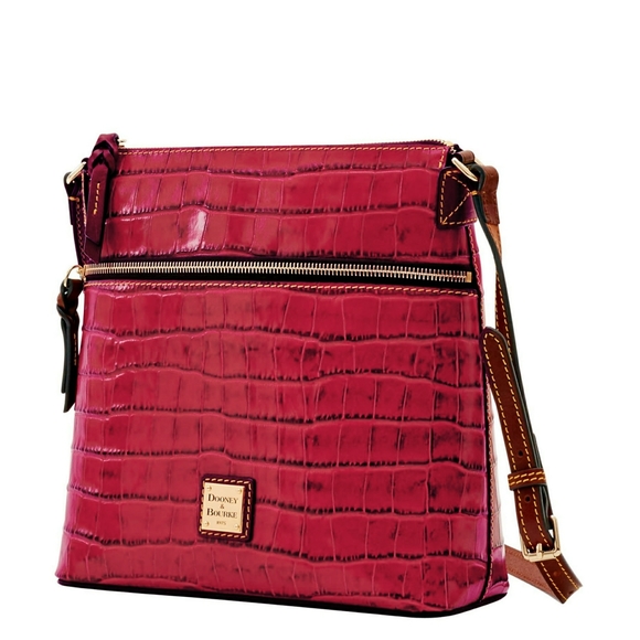 🆕 DOONEY & BOURKE Croc Leather Crossbody Bag Red - Picture 3 of 5